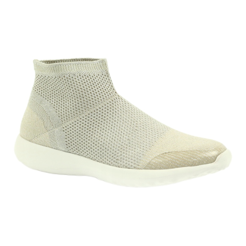 American Club Amerikanska sportskor för kvinnor 17044 beige silver- gul 1