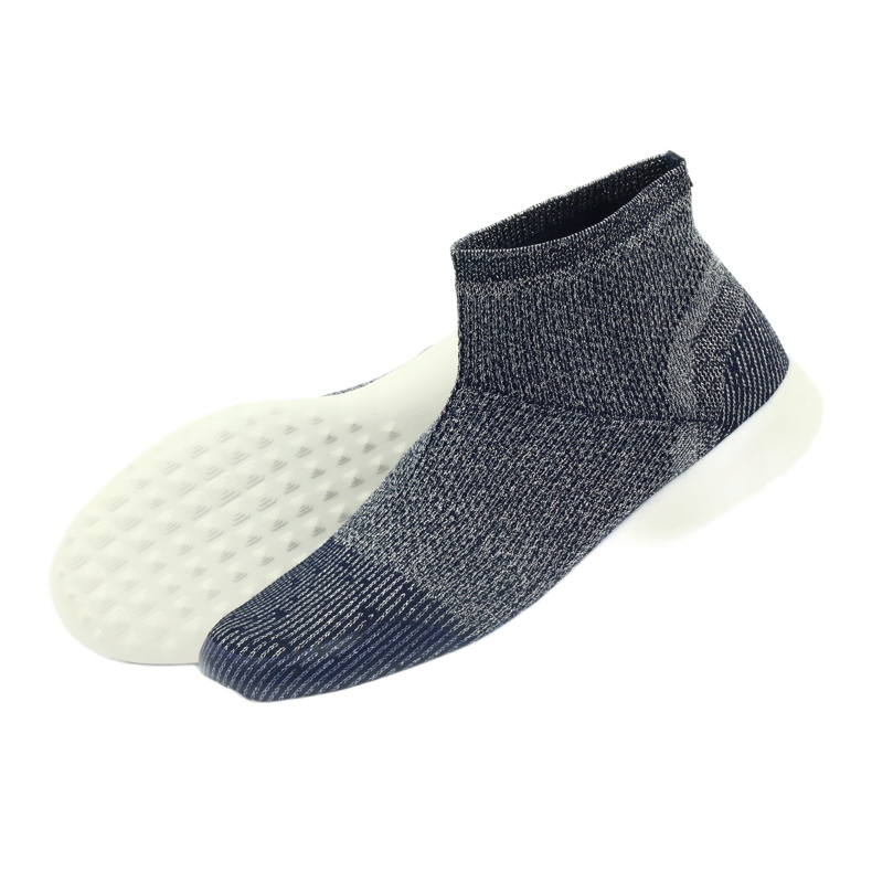 American Club Kvinnors sportskor 17044 Navy Blue/Silver blå 4