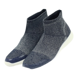 American Club Kvinnors sportskor 17044 Navy Blue/Silver blå 3