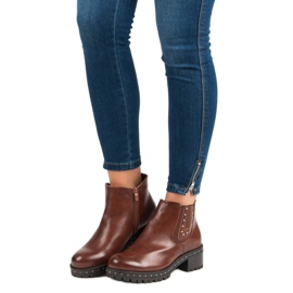 Anesia Paris Jodhpur stövlar med höga klackar svart brun 2