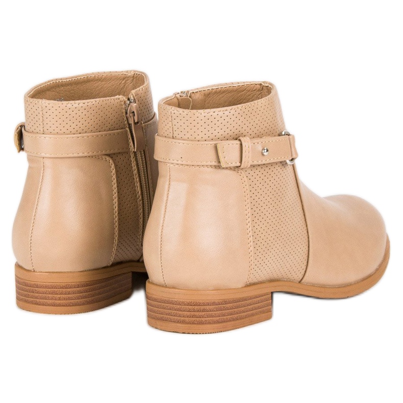 Abloom Beige stövlar med dragkedja svart brun 1