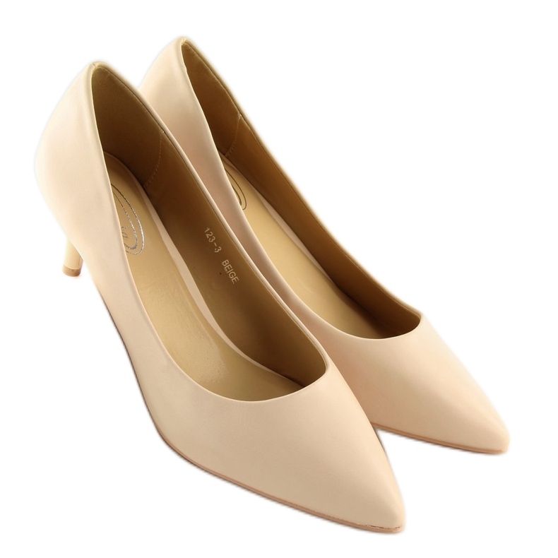 Lågklackade pumps beige 123-3 Beige 1