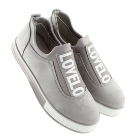 Grå Kvinnors grå sneakers X-9707 Grå 2