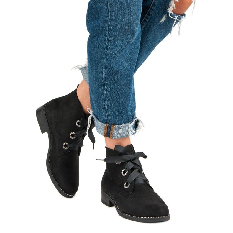 Seastar Knutna mockaskor svart 2