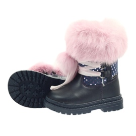 Bartek Flickstövlar i skinn med päls 216390-013 blå 4