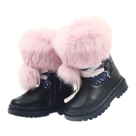 Bartek Flickstövlar i skinn med päls 216390-013 blå 3