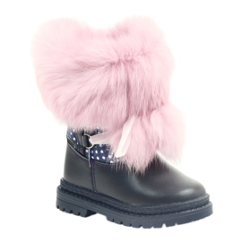 Bartek Flickstövlar i skinn med päls 216390-013 blå 1