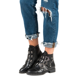 Groto Gogo Rockstövlar på en platt häl svart 1