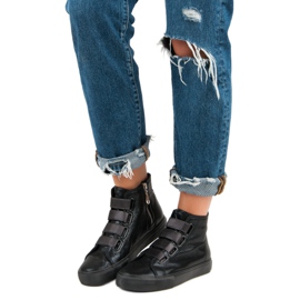 Svarta sneakers ovanför fotleden 1