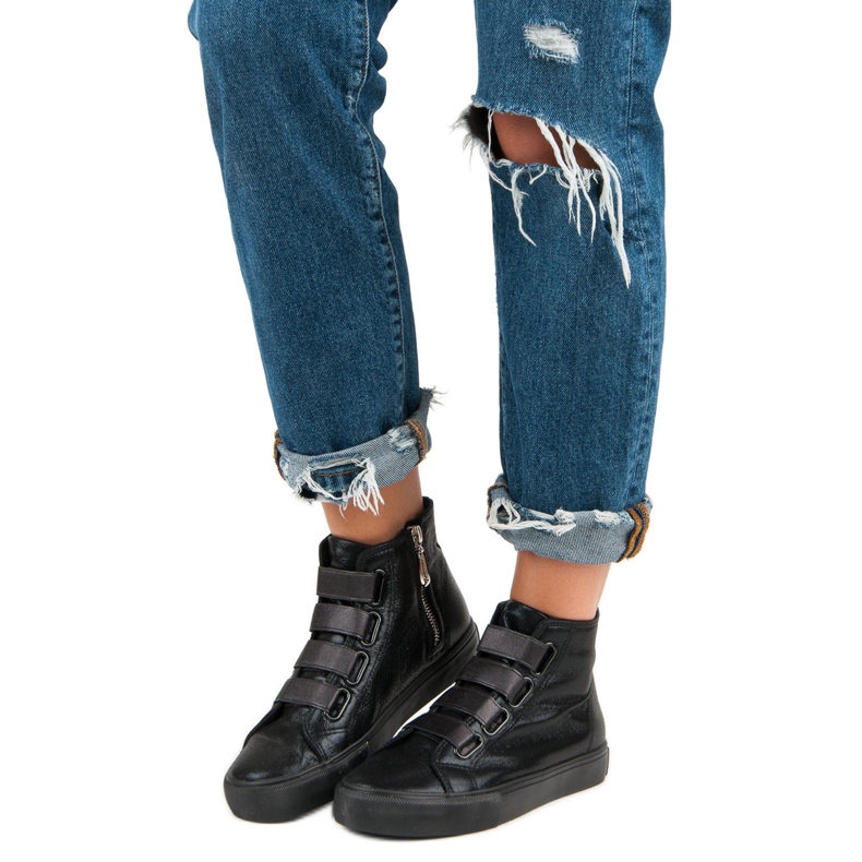 Svarta sneakers ovanför fotleden 1