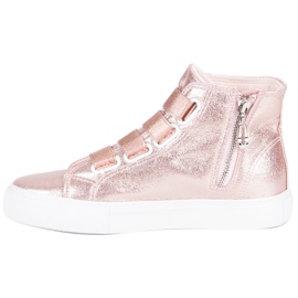 Rosa sneakers ovanför fotleden 1