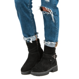 Varma läderstövlar svart 1