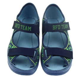 Befado barnskor sandaler tofflor 969x124 grön marinblå 3