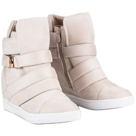 Beige wedge sneakers 1