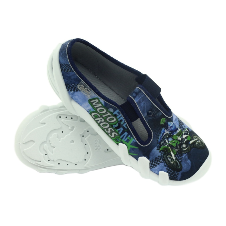 Befado barnskor tofflor 290y170 blå grön marinblå 6