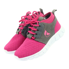 Befado sportskor för barn 516Y033 rosa grå 4