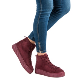 Wilady Sneakers över fotleden röd 1