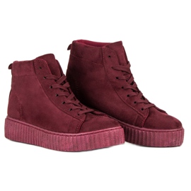 Wilady Sneakers över fotleden röd 2