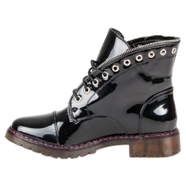 Lucky Shoes Lackerade arbetare svart 1