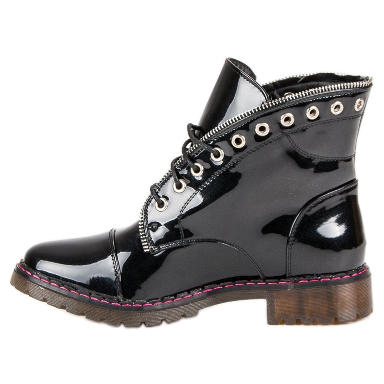 Lucky Shoes Lackerade arbetare svart 1