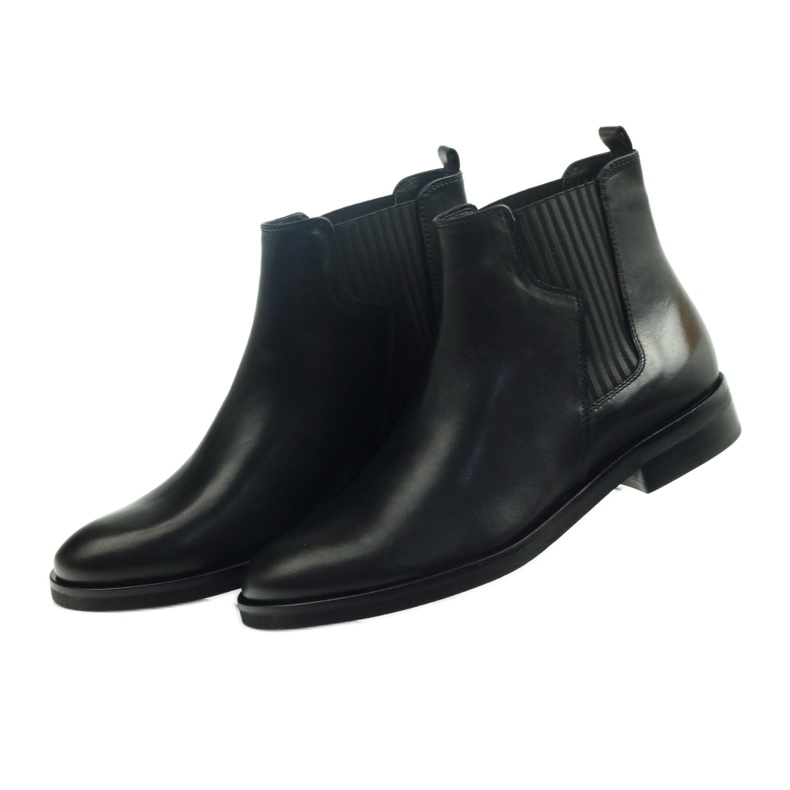 Edeo svarta stövlar, slip-on 3244 4