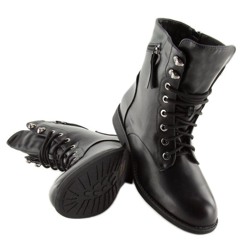 Snörstövlar black workery 168-177 svart 1