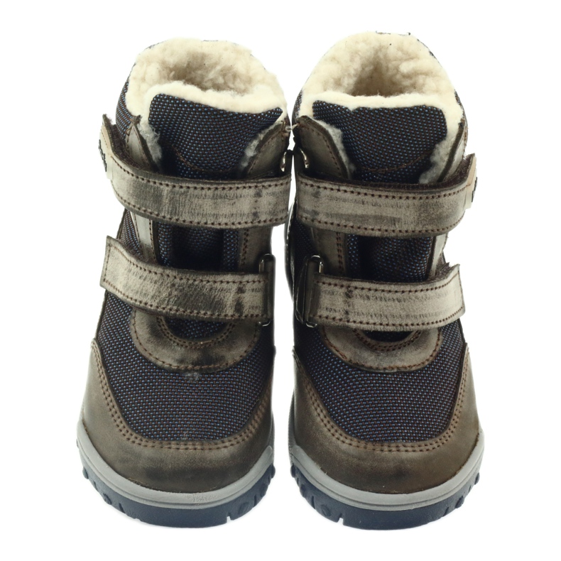 Läderskor med en Bartuś membranstövlar beige marinblå 3