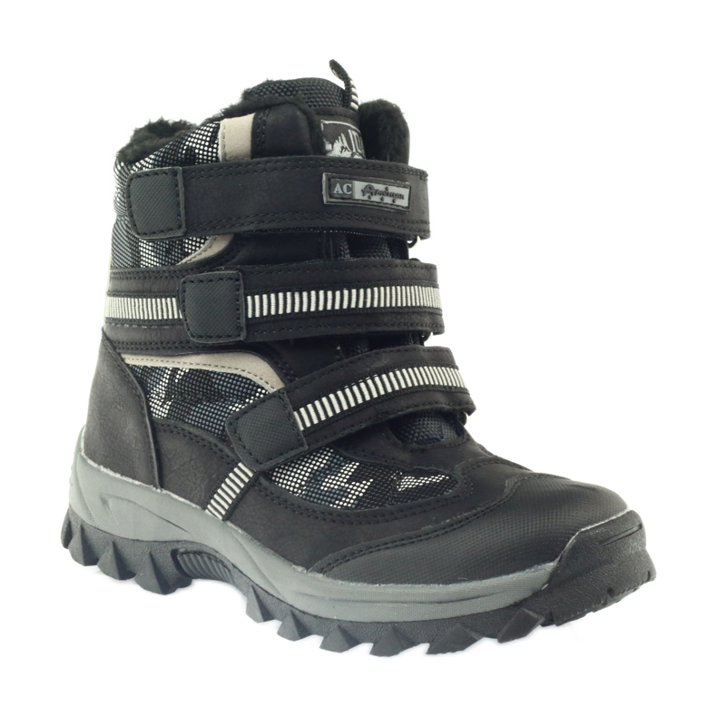 American Club Amerikanska stövlar bootees vinterstövlar 87433 svart vit grå 1