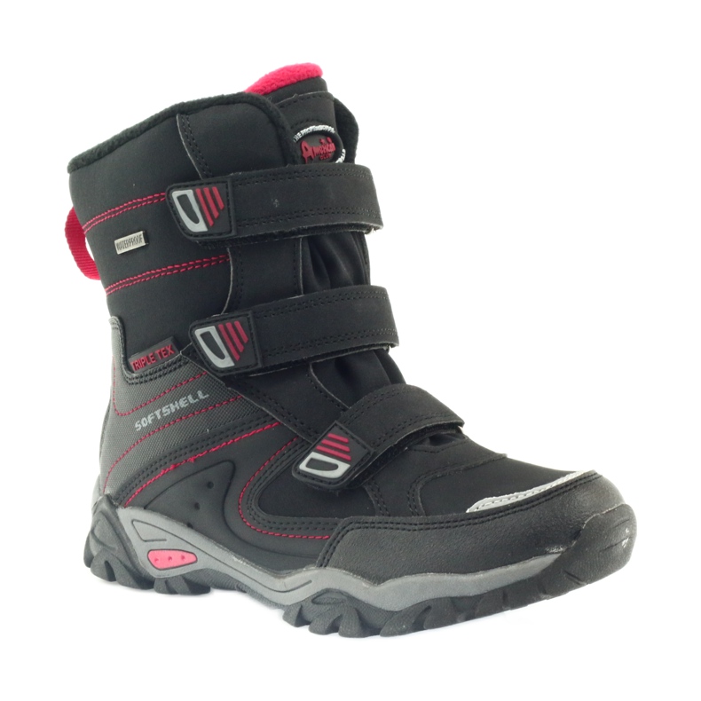 American Club Amerikanska stövlar vinterstövlar med ett membran från 1809 svart röd 1