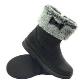 American Club Amerikanska höga stövlar vinterstövlar med päls svart 3