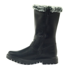 American Club Svarta långa stövlar med päls 1