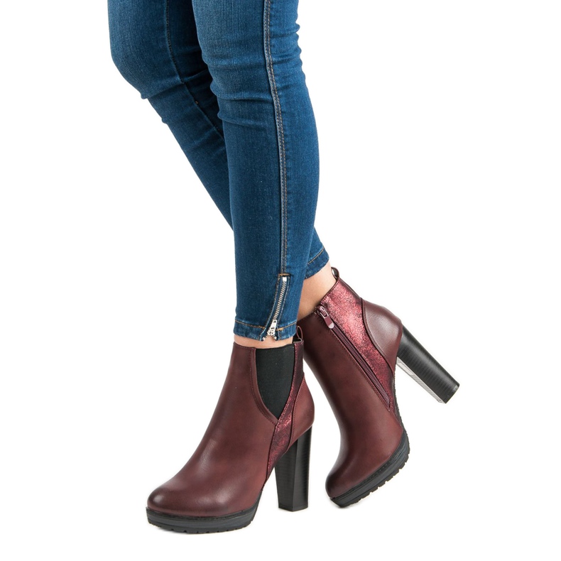 Erynn Sexiga vinröda stövlar 1