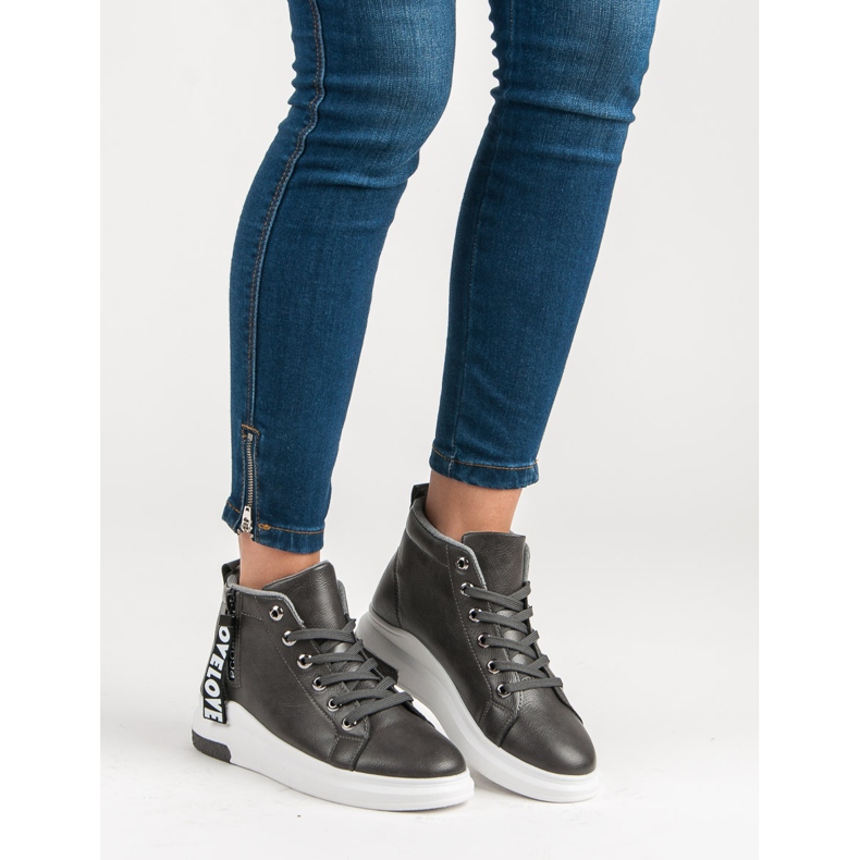 Varma bundna sneakers grå 1