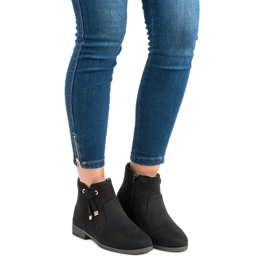 Top Shoes Låga stövlar med dragkedja svart 1