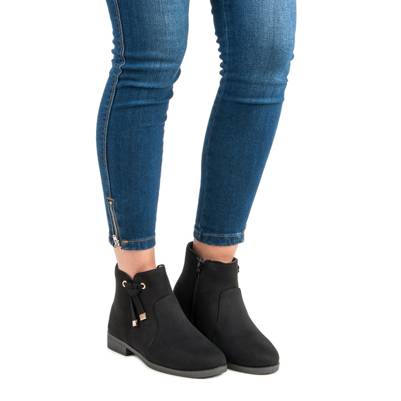 Top Shoes Låga stövlar med dragkedja svart 1