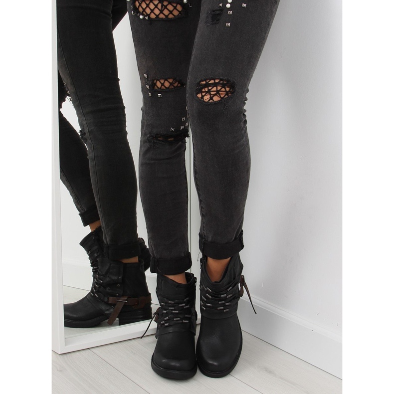 Black Workery stövlar för kvinnor FM567 Svart 2