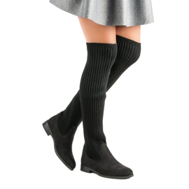 Bestelle Knäskor med platta klackar svart 2