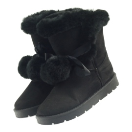 Svart Emusy Mukluki med pompom 3