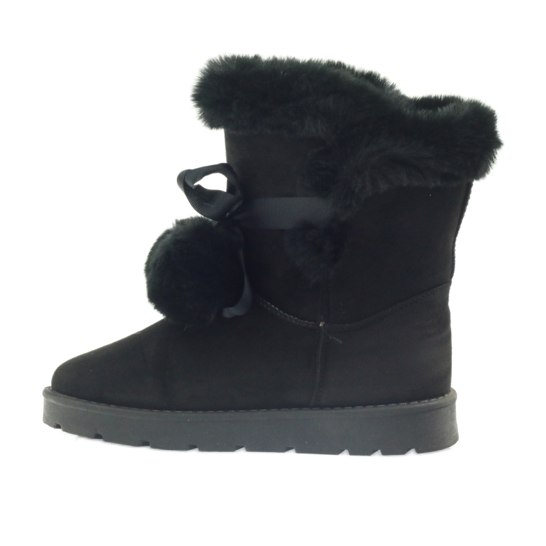 Svart Emusy Mukluki med pompom 2