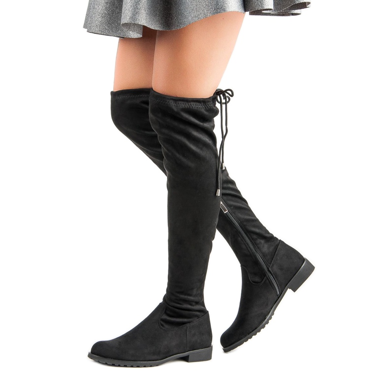 Bello Star Svarta stövlar ovanför knäet 2