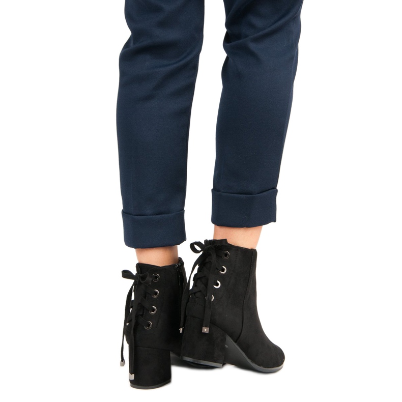 Damskor med bindning svart 1