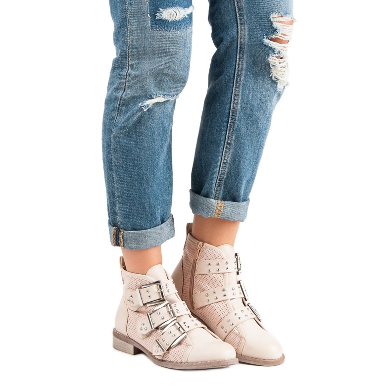 Sweet Shoes Ljusrosa stövlar svart 1