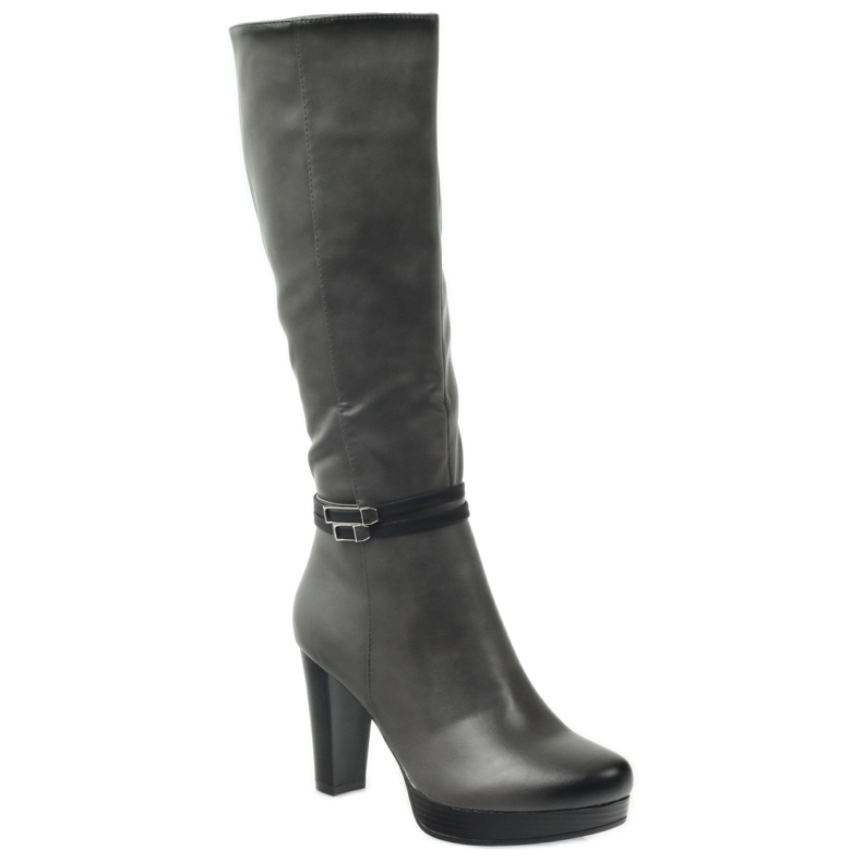 M.Daszyński Stövlar på stolpen Daszyński AM61 svart grå 1