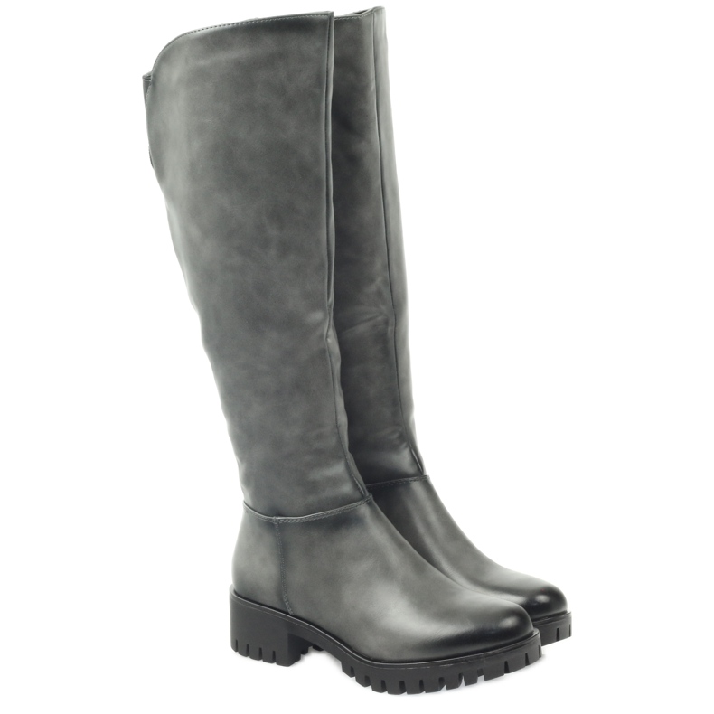 M.Daszyński Stövlar med tjock botten Daszyński MR1813 grå 3