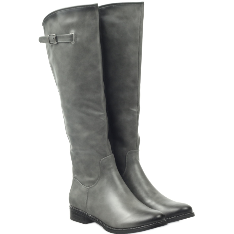 M.Daszyński Stövlar Officers Daszyński SA131 grå 3