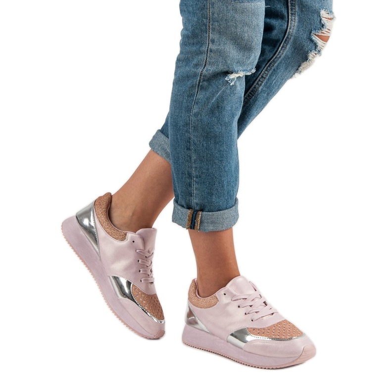 Trendiga sneakers rosa 1