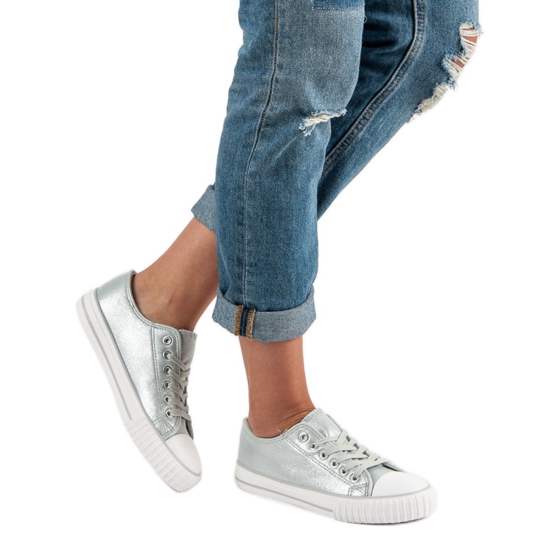 Silver sneakers grå 1