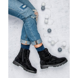 Seastar Trendiga arbetarkängor svart 1