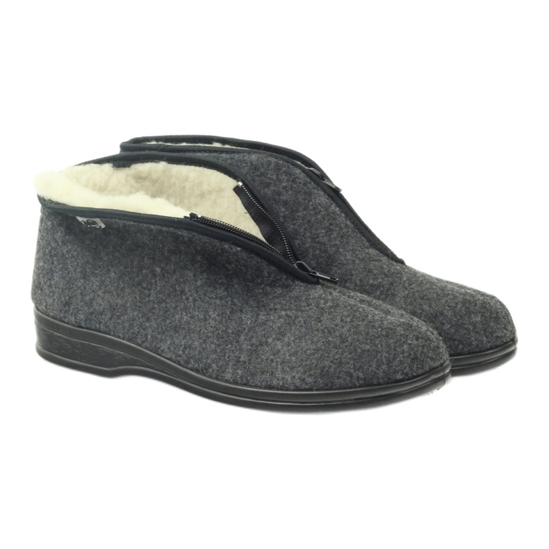 Befado herrskor varma tofflor 100M047 grå 3