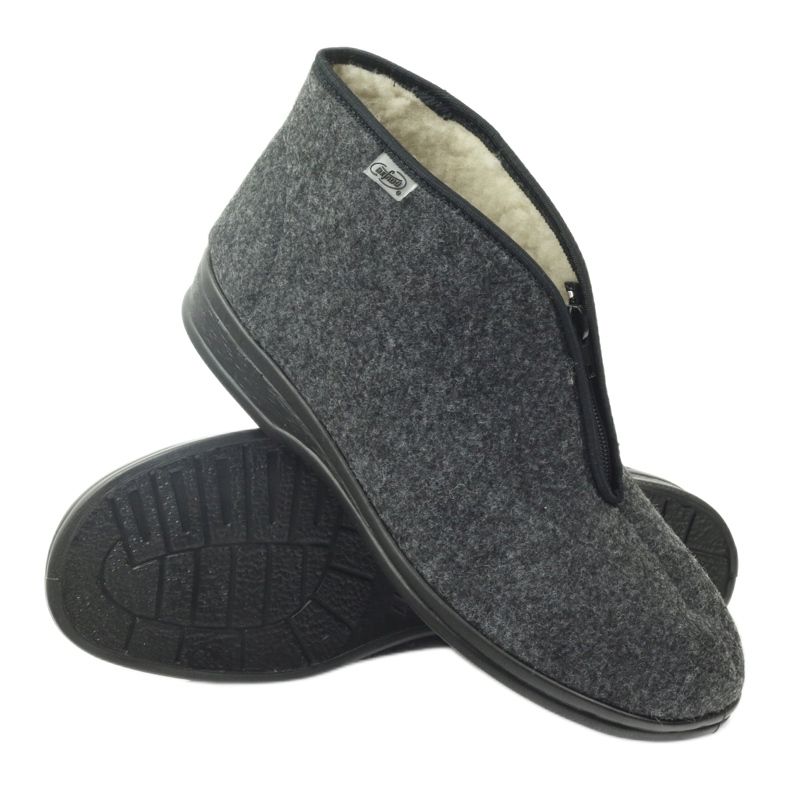 Befado herrskor varma tofflor 100M047 grå 2